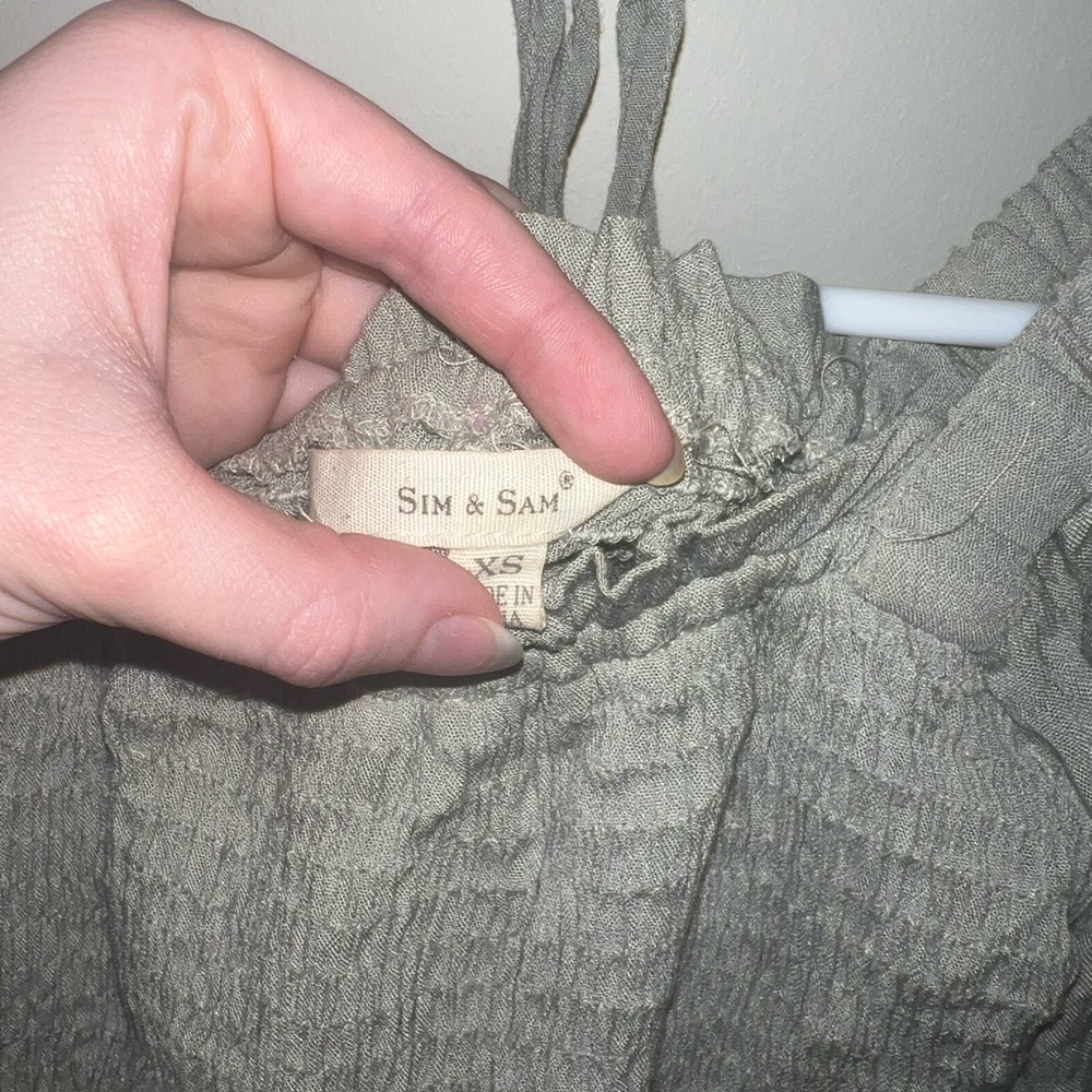 Flowy Sage Green Top - image 3